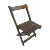 Old folding chair child in wood