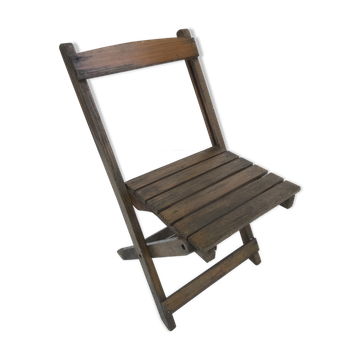 Ancienne chaise pliante enfant en bois