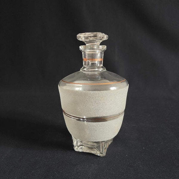 Sandblasted glass bottle