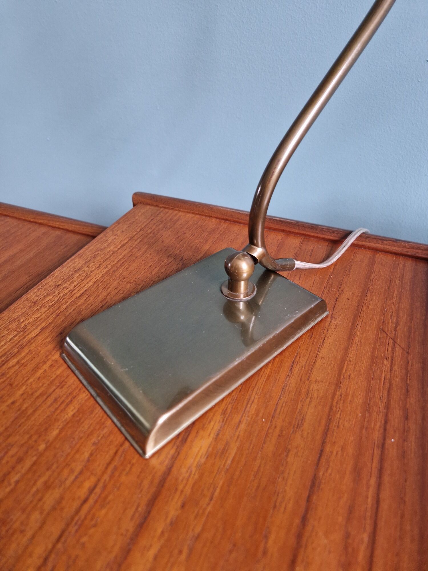 Pair of brass desk/piano lamps, 1950s-60s