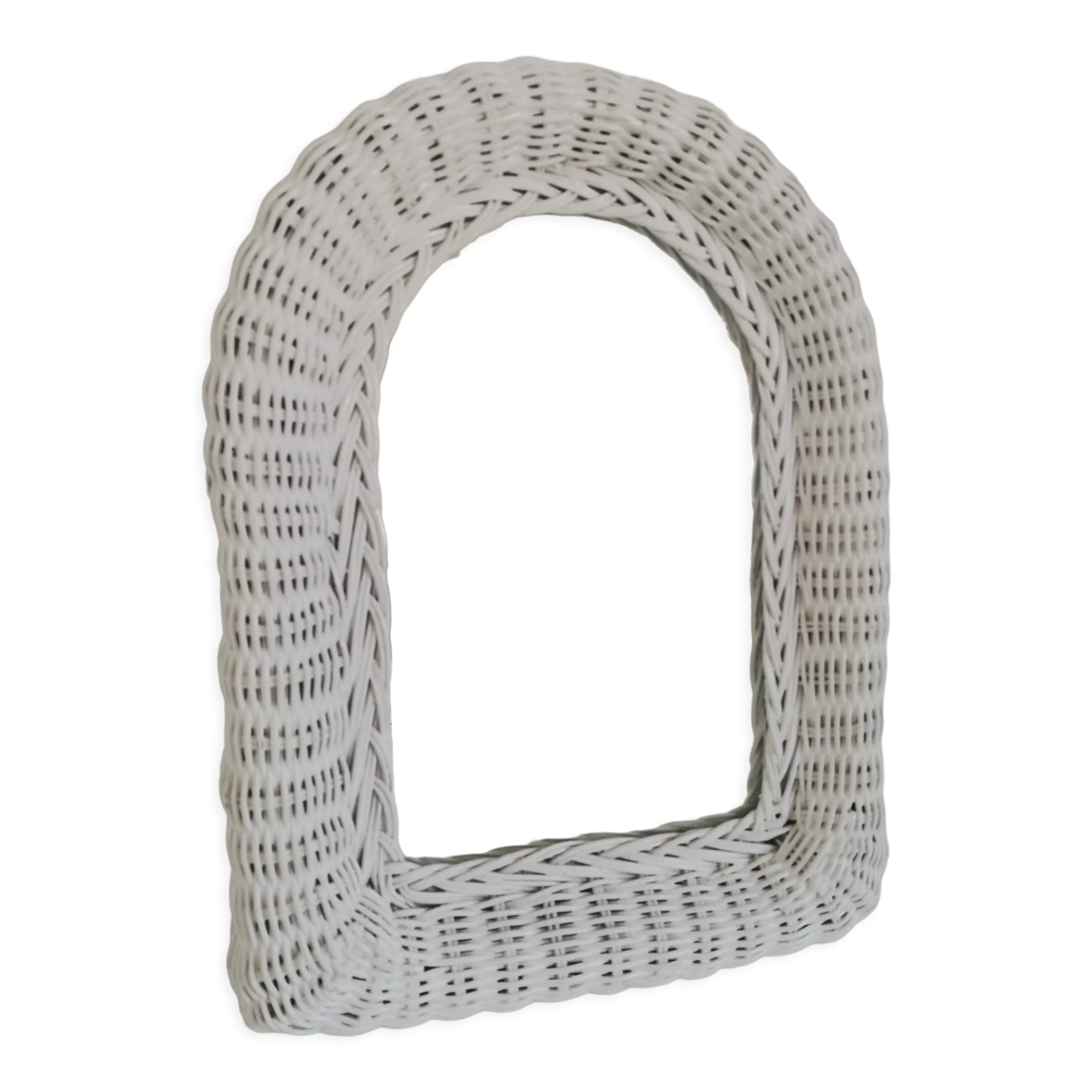 Vintage wicker mirror