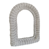 Vintage wicker mirror