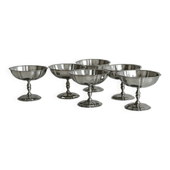 6 stainless steel bowls