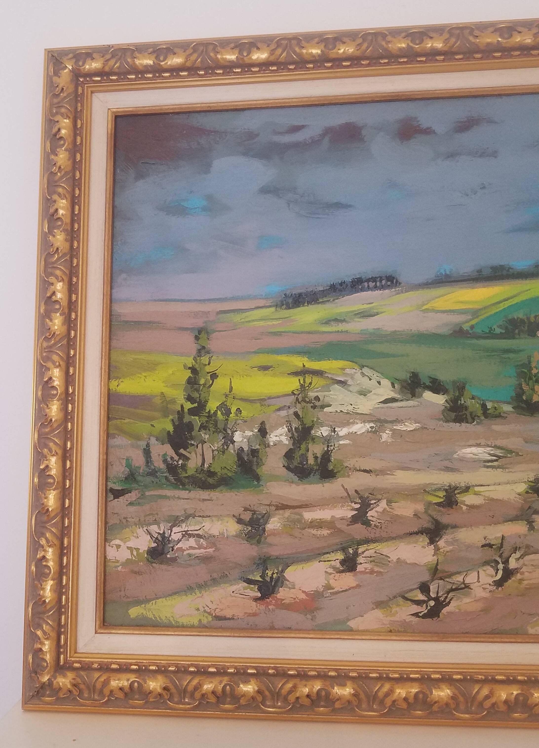 Vintage oil painting on canvas