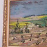 Vintage oil painting on canvas