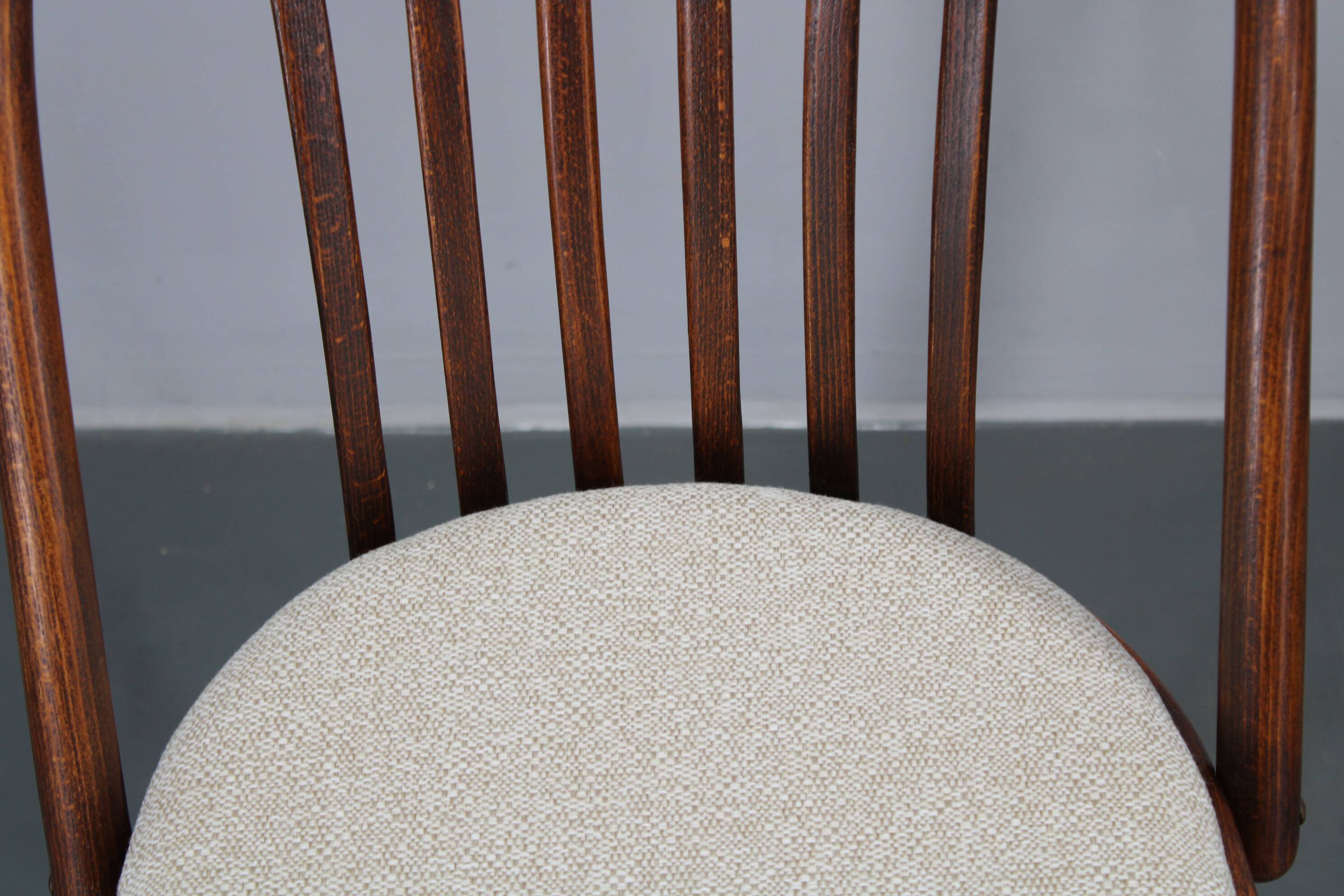 1960s Antonin Suman Set of Six Beech Dining Chairs, Restored