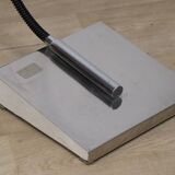 Vintage arc floor lamp with a chrome metal balance, 1970.