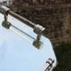 Vintage mirrored tray with glass and metal handles – H5 × W39 × D30 cm