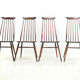 Set of eight vintage Ercol elm & beech Goldsmiths dining chairs mid century