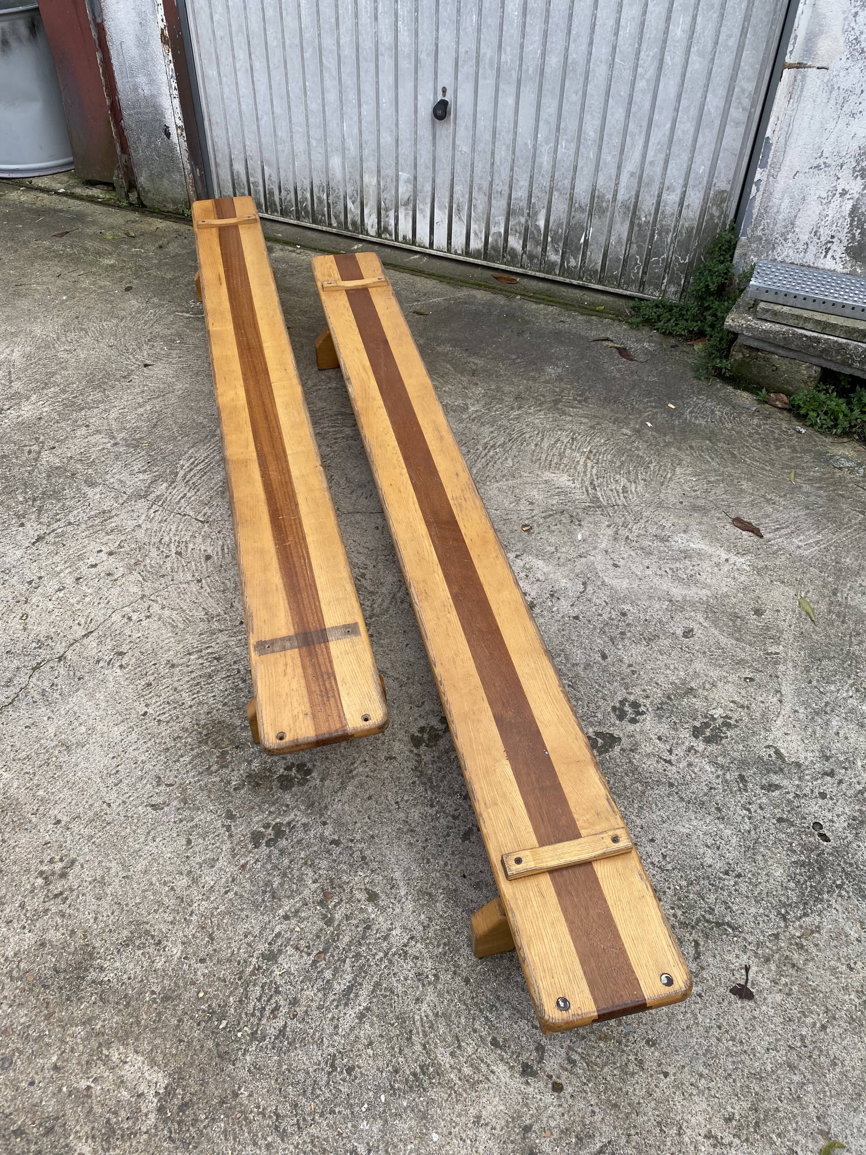 Lot de 2 bancs de gymnastique vintage