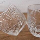 Presentation service 8 glasses and its Bohemian Cristal style dish