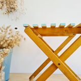 Wooden folding stool - Antique plant stand