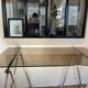 Smoked glass and chrome metal desk by Milo Baughman for Rochebobois