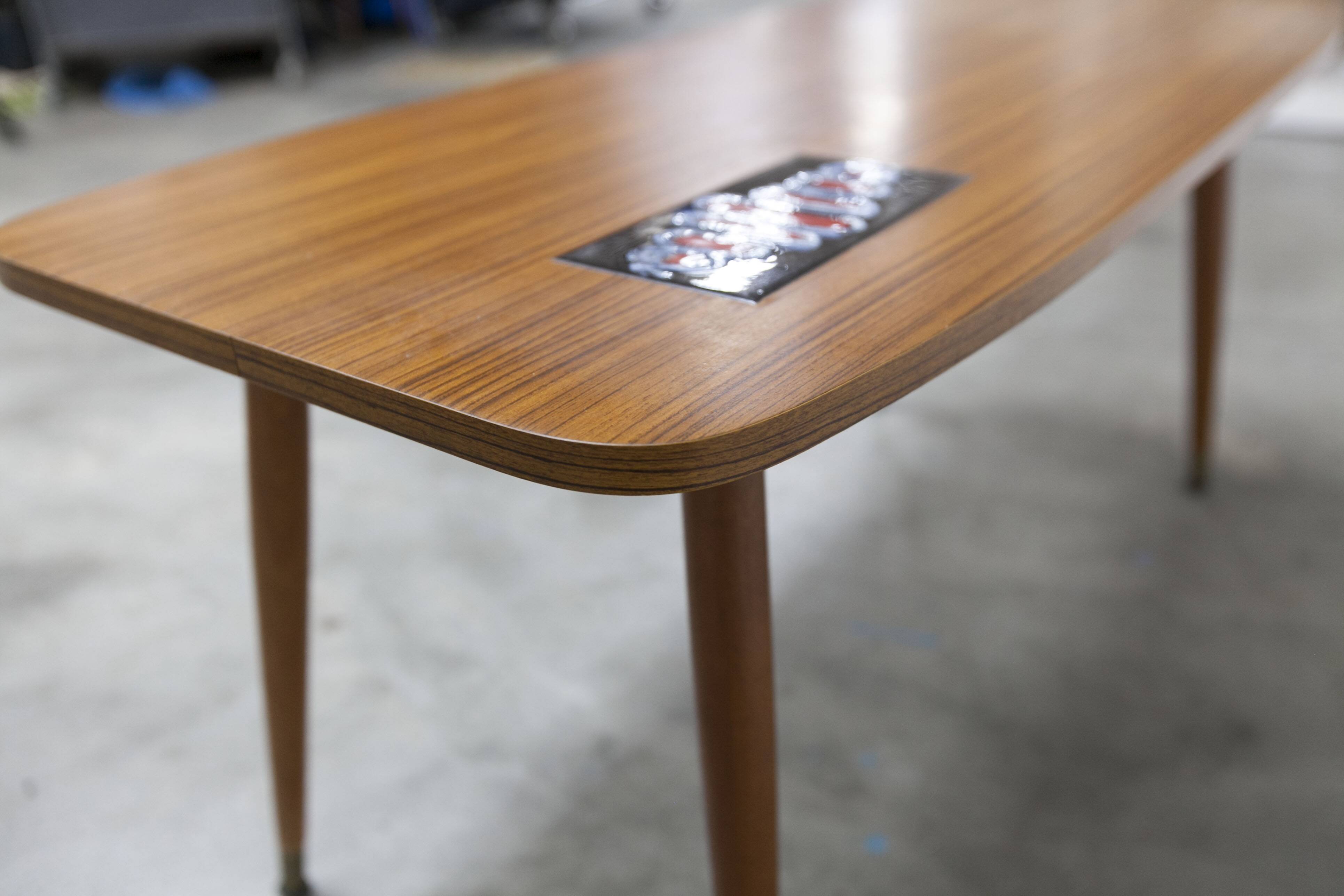 Nordic coffee table 1960 teak ceramic