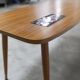 Table basse nordique 1960 teck céramique
