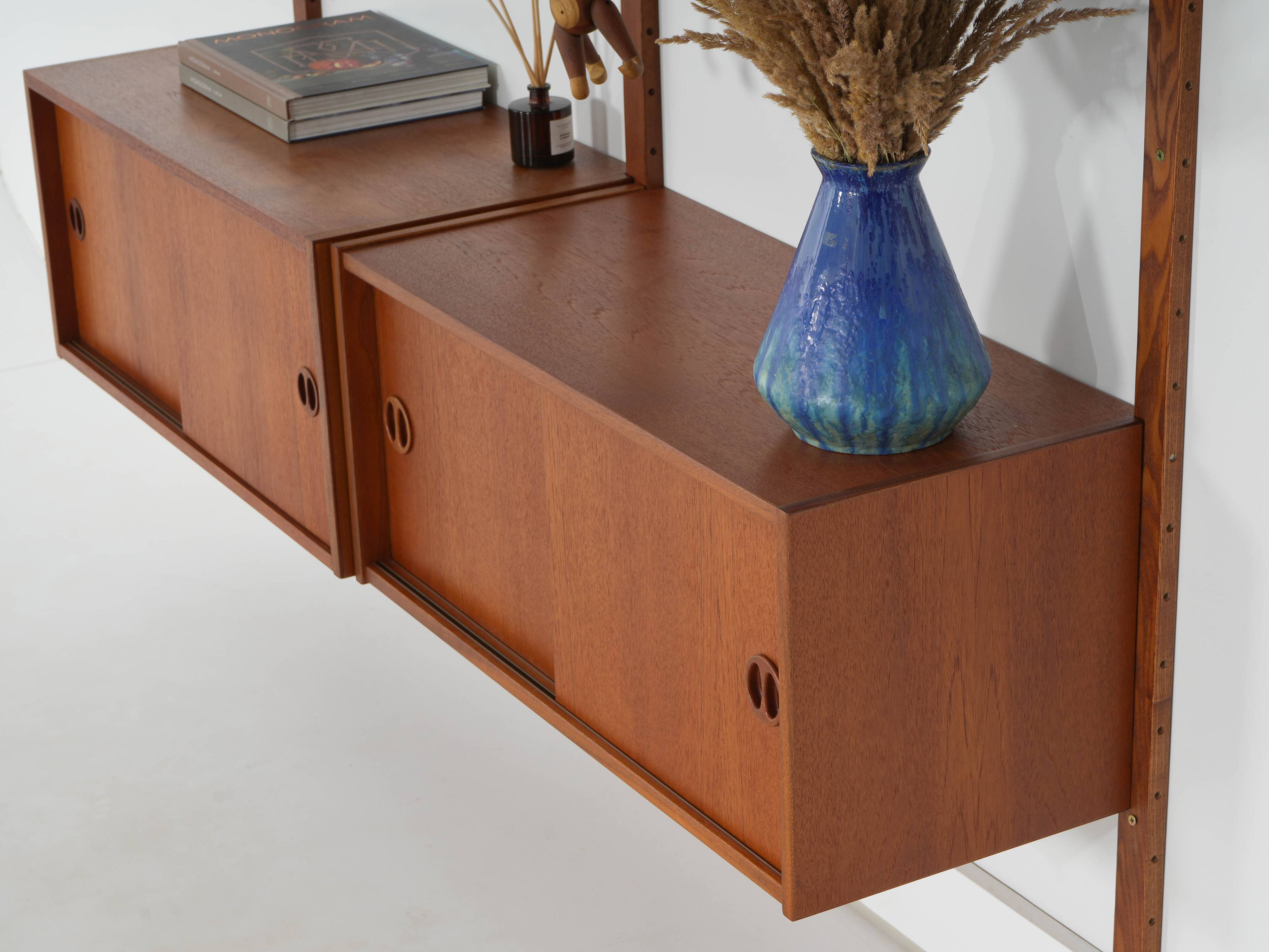 Teak modular shelving unit, Danish design, 1960s, made in Denmark