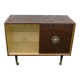 Vintage rolling TV bar cabinet 1960 with 2 sliding doors