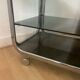Vintage chrome and smoked glass serving trolley