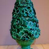 Vintage Flora Manises lamp in ceramic from the 1950s.