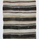 5x9 Cream & Brown Striped Handmade Vintage Kilim Rug, 147x264Cm