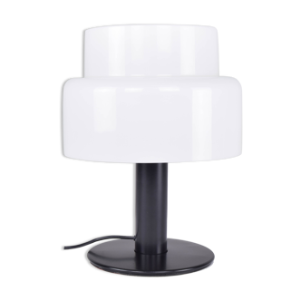 Codialpo Mid-Century Modern Black and White Lucite Seta Table Lamp, Spain, 1970