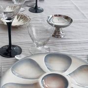 Set of 4 Luminarc wine glasses with black stem