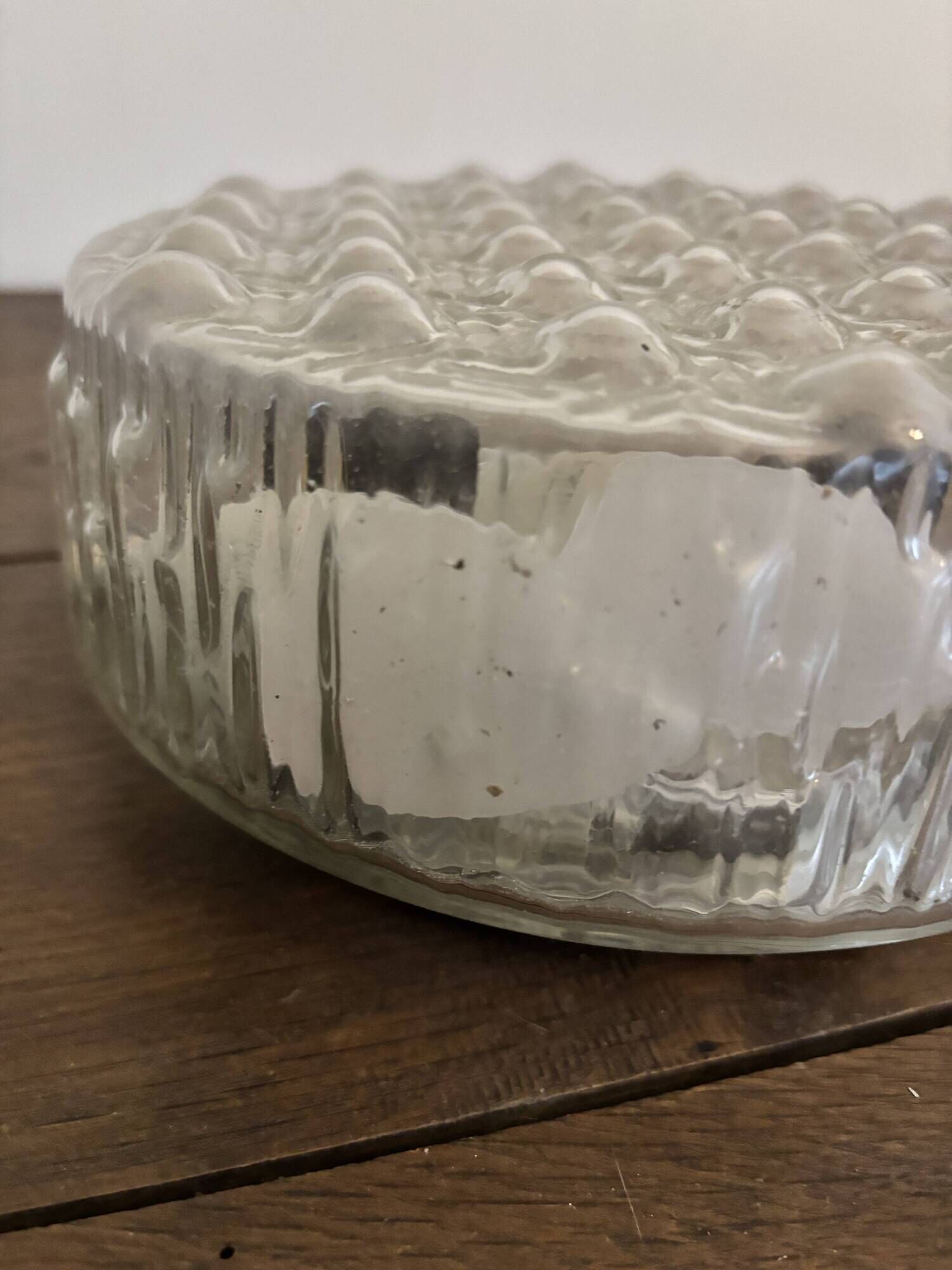 Vintage Italian glass relief ceiling light "Bubble" – 1970s style