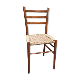 Italian chair in rope and wood