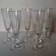 5 crystal Champagne flutes from Baccarat, Clermont model, 19th century.