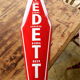 Advertising enamel sheet for the famous Belgian beer brand Vedett