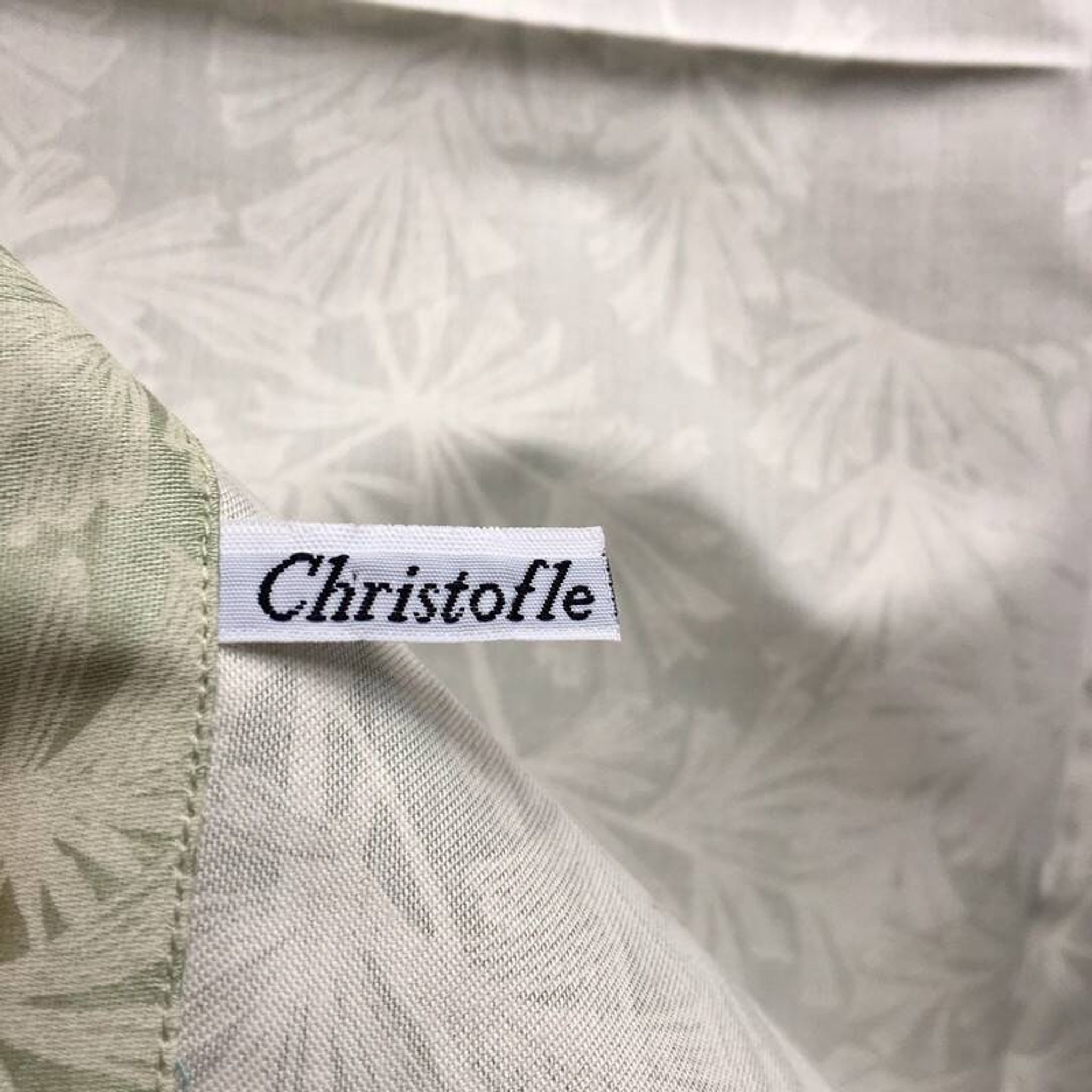 4 Christofle Palmier cotton satin napkins