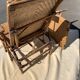 Vintage rattan chaise longue