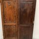 Double cupboard doors in carved oak, 20th century