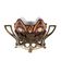 Art Nouveau ceramic platter in gilded basket with grapevine motif, Europe