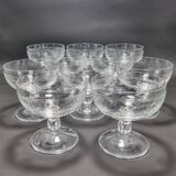 Set of 10 champagne glasses