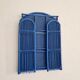 Vintage shelf in Klein blue rattan