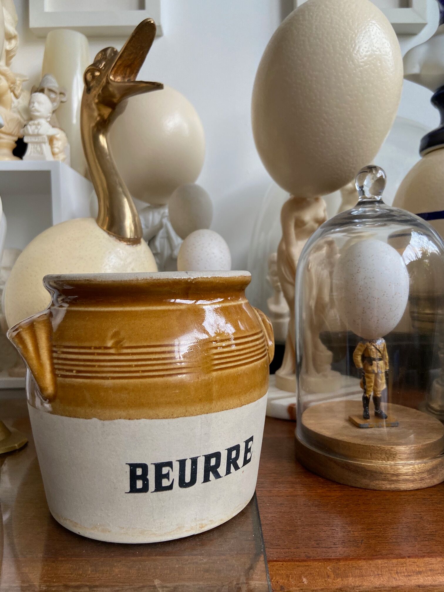 Pot à ustensiles "Beurre" en grès émaillé