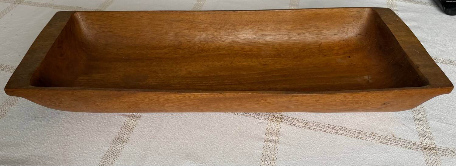 Large rectangular wooden tray