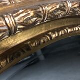 Golden oval mirror Louis XVI 87x65cm