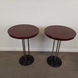 Pair of Parisian bistro pedestal tables