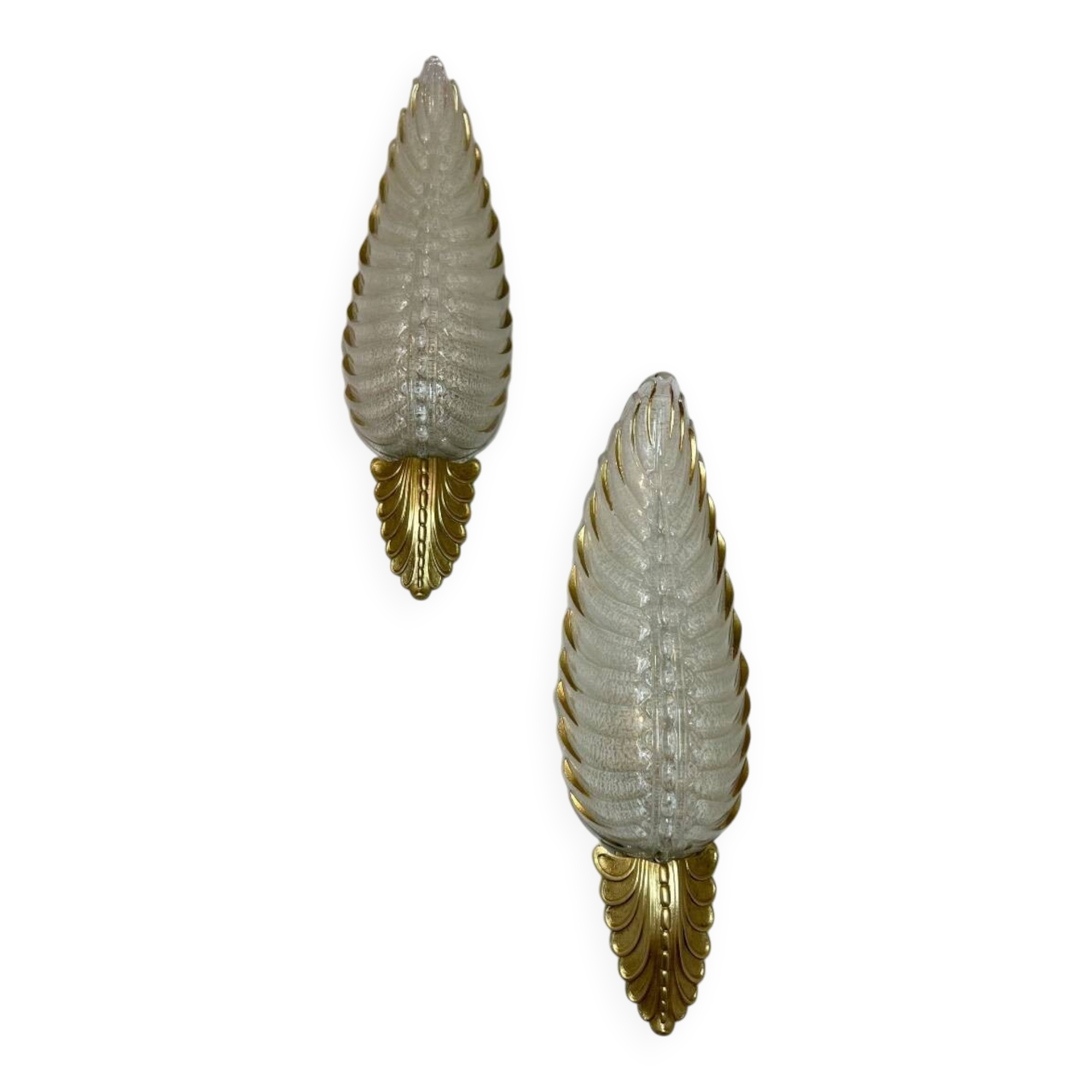Pair of Ezan plume wall lights