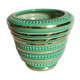 Ceramic pot cover in Art-Deco slurry