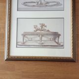 Pencil and watercolor drawings, 19th century