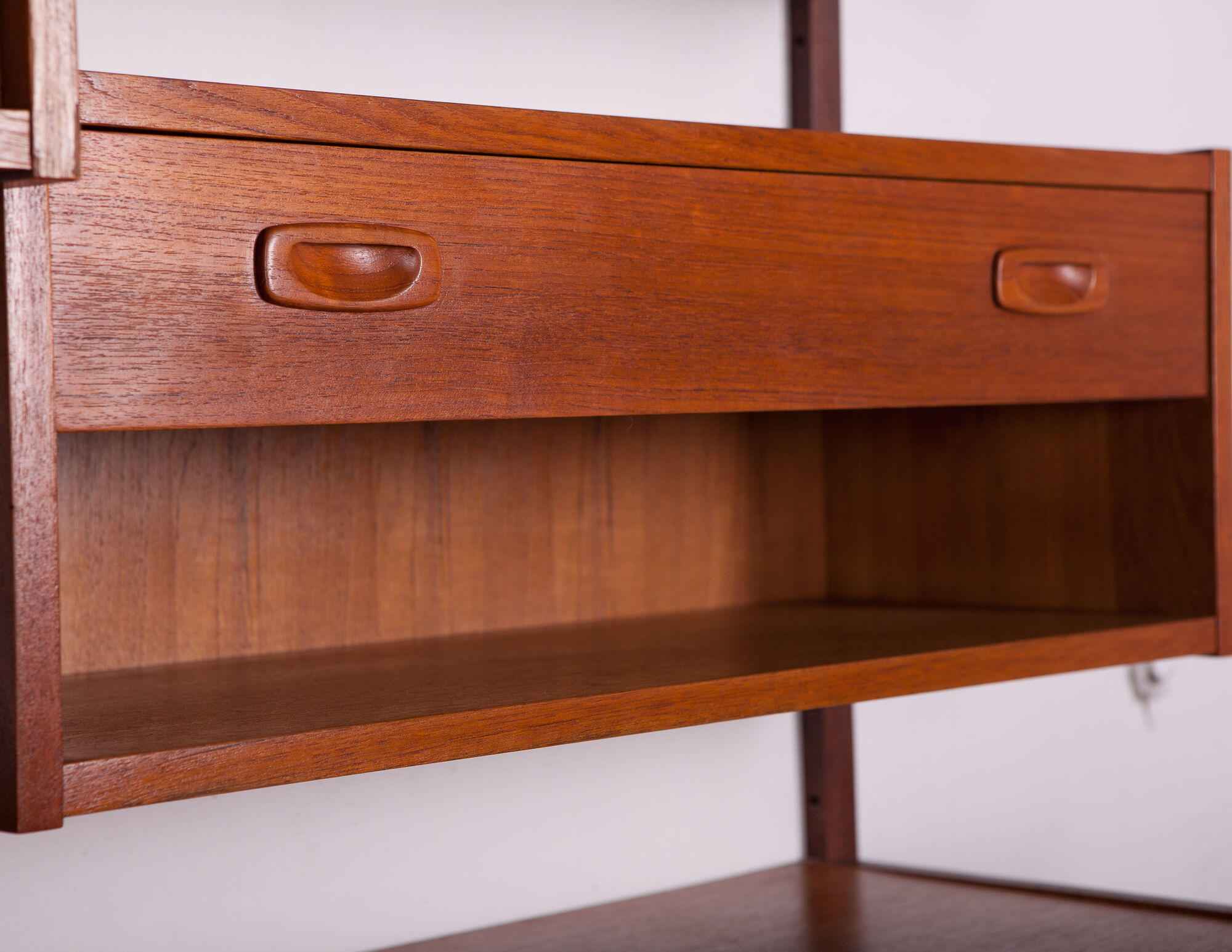 Mid century danish teak modular wall unit, 1960s