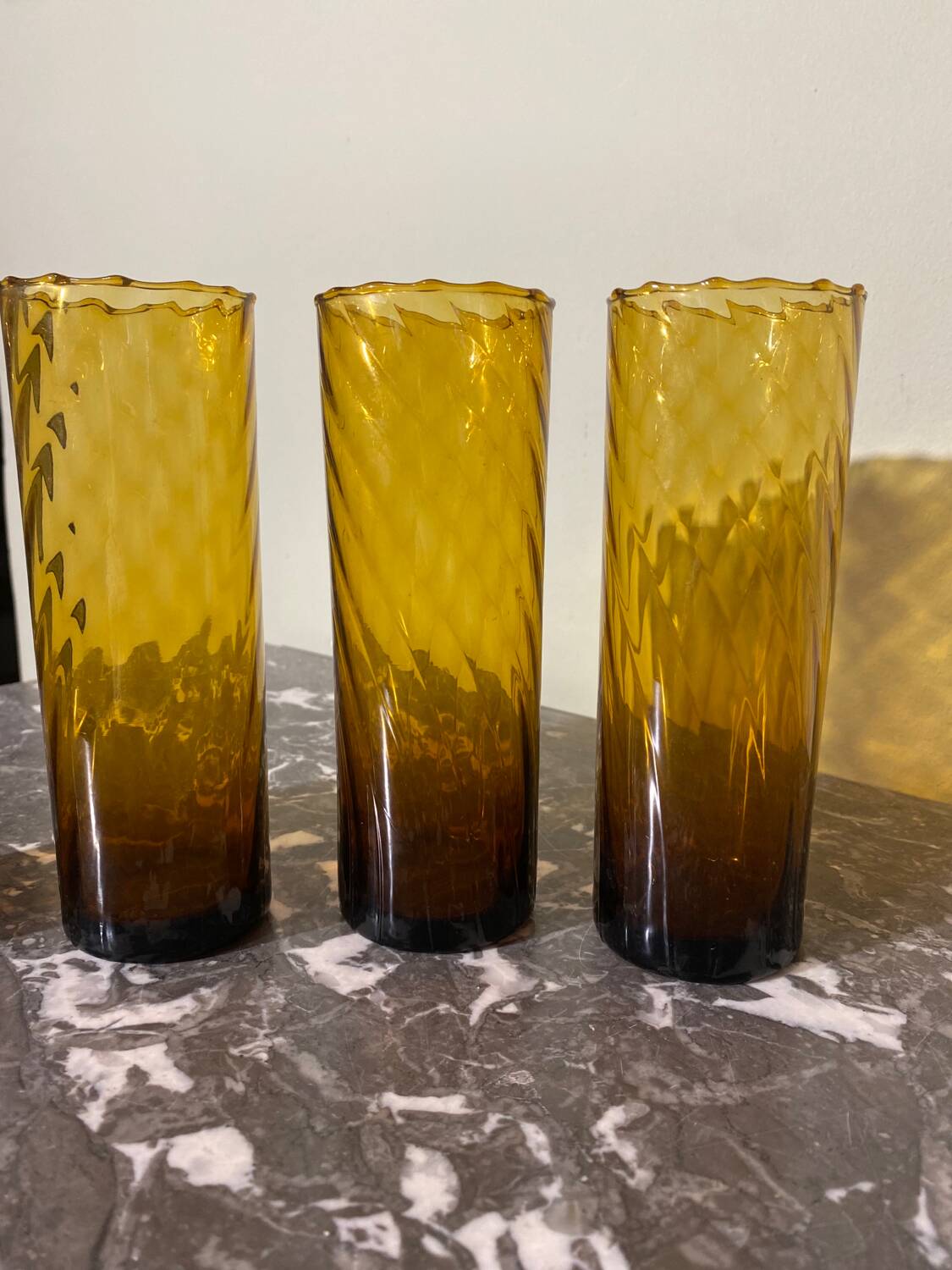 Vintage amber glasses