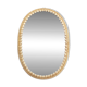 Large oval Florentine mirror in carved wood and gilded with gold leaf.