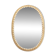 Large oval Florentine mirror in carved wood and gilded with gold leaf.