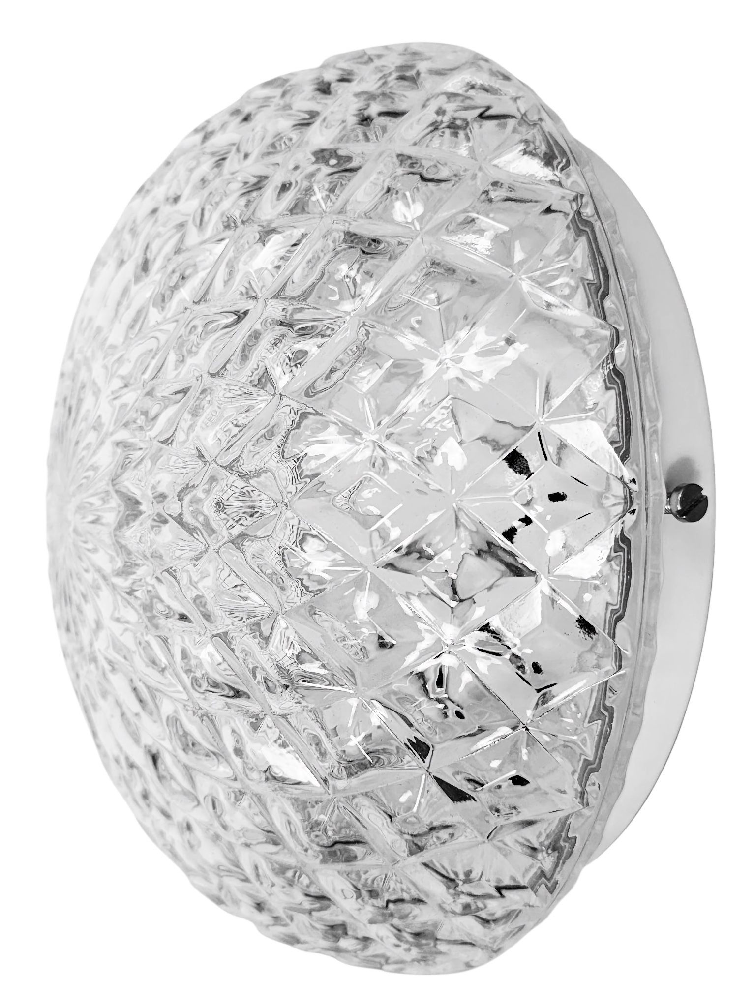 Vintage Glass Wall or Ceiling Light, 1970s