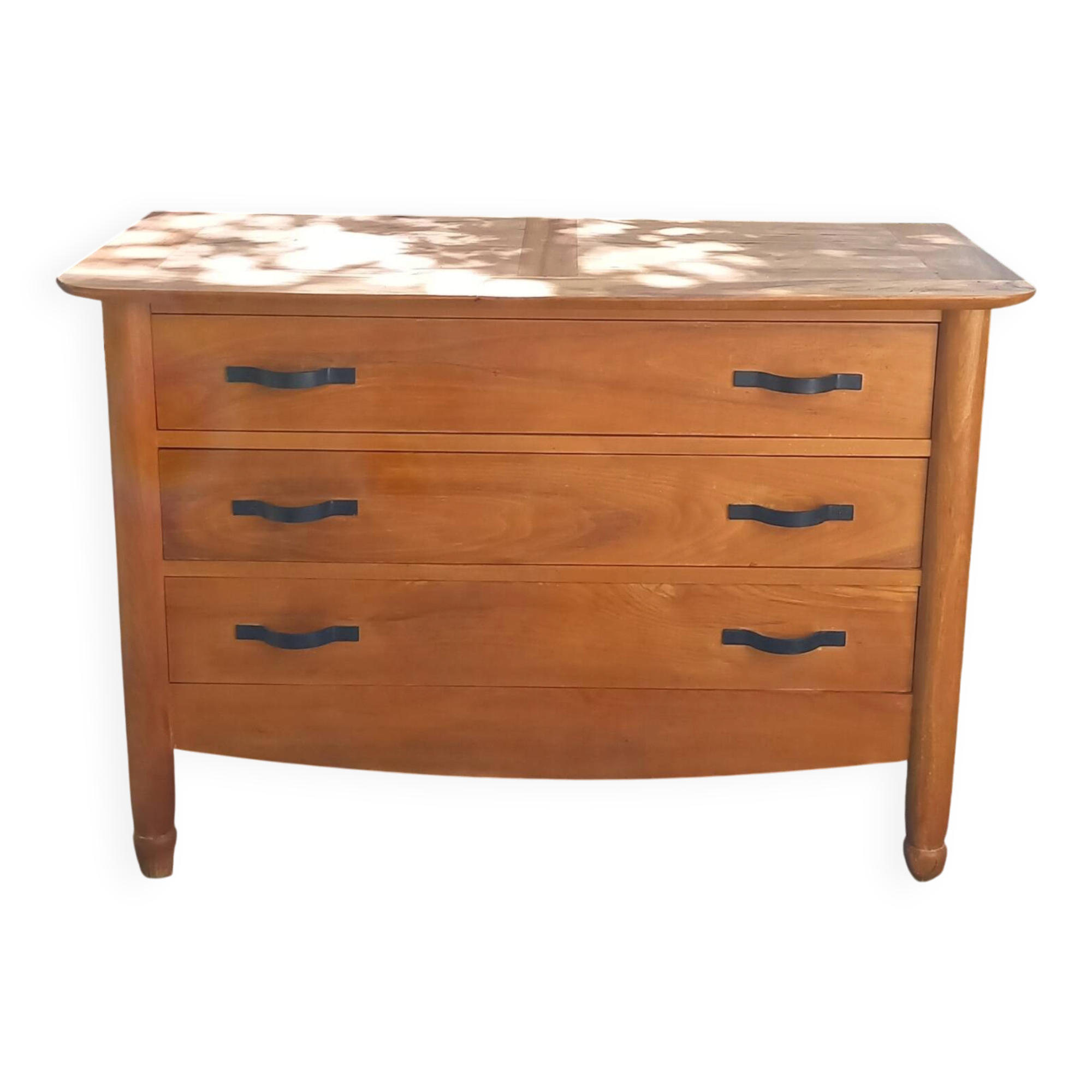 Solid elm chest of drawers with 3 drawers