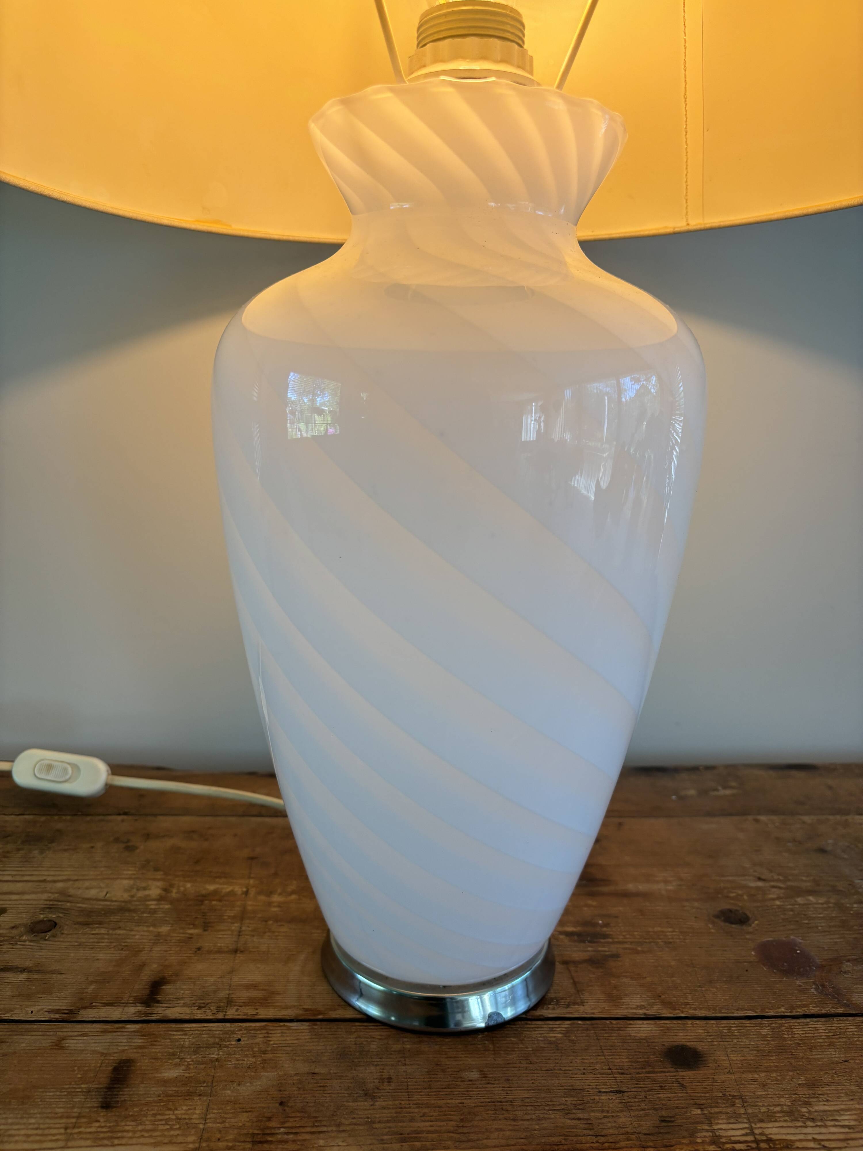 Vintage table lamp Murano glass design